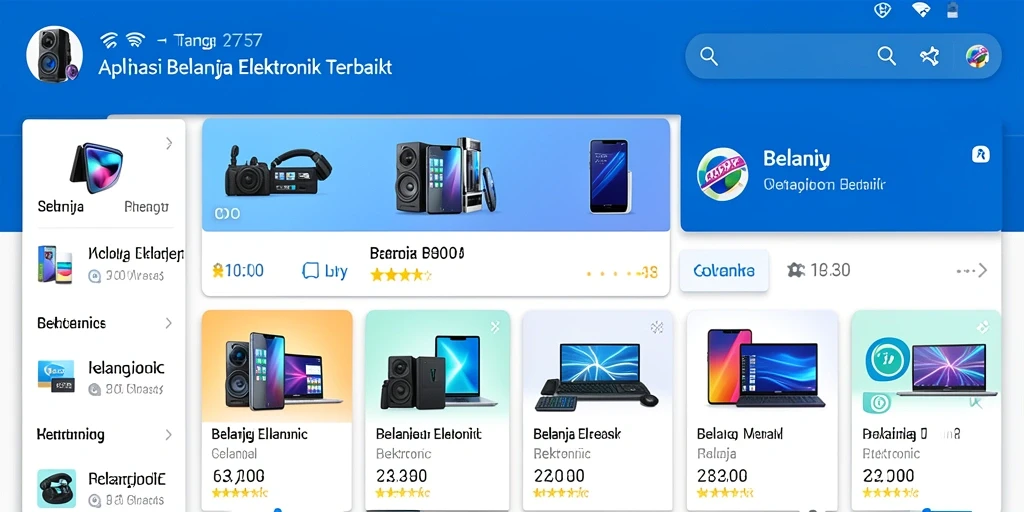 Tampilan antarmuka aplikasi belanja elektronik 2757 yang menarik.