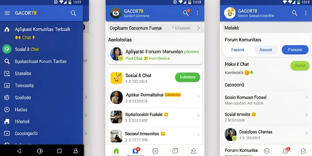 Antarmuka GACOR78 menunjukkan fungsi Forum Komunitas yang menarik.