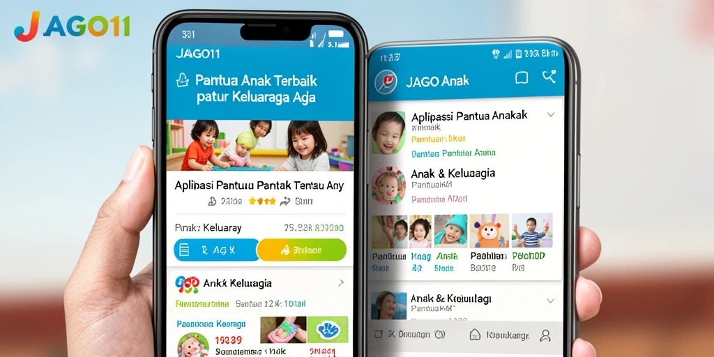 Tampilan antarmuka JAGO11 menampilkan fitur Pantau Anak yang modern dan mudah diakses.