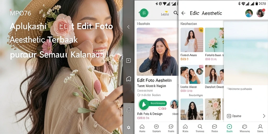 Antarmuka MPO76 yang mudah digunakan untuk Edit Foto Aesthetic.