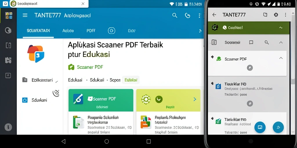 Tampilan antarmuka aplikasi TANTE777 untuk pemindaian PDF yang mudah digunakan.
