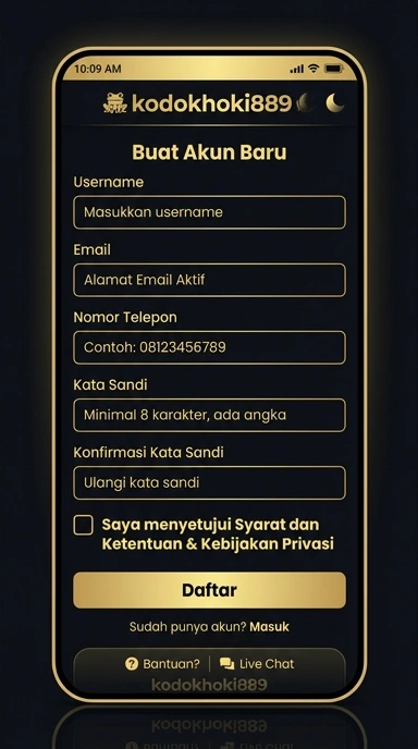 Panduan Registrasi Akun Baru kodokhoki889 untuk Pengguna Android